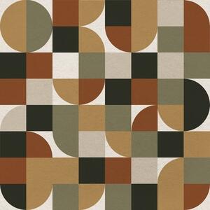 Tapety Modulární geometrie v teplých zemitých tónech, Tapety abstraktní, a00770 : uwalls.cz