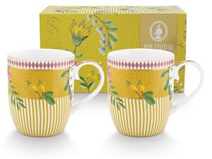 Pip Studio La Majorelle sada 2 hrnků 180ml, žlutá