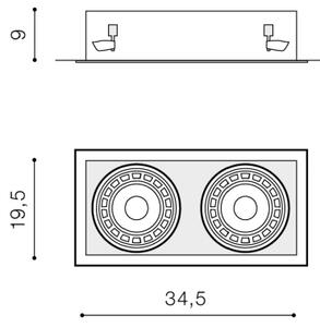 Azzardo AZ2875 - Podhledové svítidlo NOVA 2xGU10-ES111/50W/230V