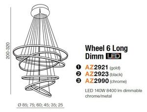 Azzardo AZ2921 - LED Stmívatelný lustr na lanku WHEEL 6xLED/140W/230V