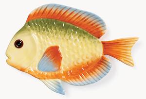 Ručně malovaný servírovací talíř z dolomitu Fish