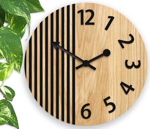Dřevěné nástěnné hodiny London Black