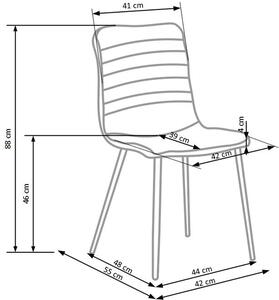 Kovová židle K251, šedá