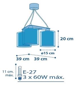 Dalber D-41344 - Dětský lustr PLANETS 3xE27/60W/230V