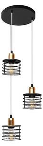 Lustr na lanku EDISON 3xE27/15W/230V