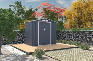 Zahradní domek ARES A 2,71 m² antracit + podlahová konstrukce ARES A IWH-10230001 + IWH-10240001