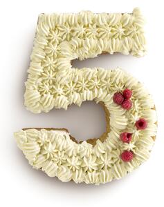 Silikonová forma na dort ve tvaru čísla 5 Number Mould