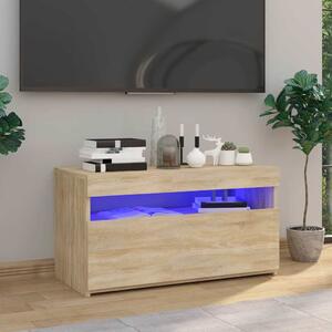 VidaXL TV stolek s LED 75 x 35 x 40 cm kompozitní dřevo [862557] Barva: dub sonoma