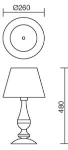 Redo 02-713 - Stolní lampa FABIOLA 1xE27/28W/230V