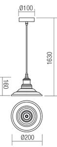 Redo 01-1293 - Lustr na lanku SPINNER 1xE27/42W/230V