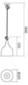 Redo 01-1399 - Lustr na lanku KASHI 1xE27/42W/230V
