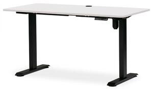 Elektricky výškově nastavitelný stůl ELEVO — 140 cm, bílá / černá