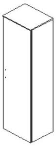 VÍCEÚČELOVÁ SKŘÍŇ, barvy grafitu, 50/195/40 cm Carryhome - Víceúčelové skříně