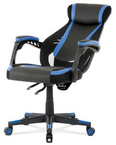 Herní židle FROGGY – ekokůže, látka, černá/modrá