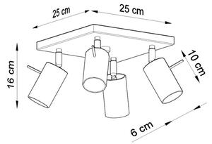 Sollux SL.0452 - Stropní bodové svítidlo RING 4xGU10/10W/230V