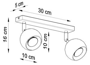 Sollux SL.0444 - Stropní bodové svítidlo OCULARE 2xGU10/10W/230V