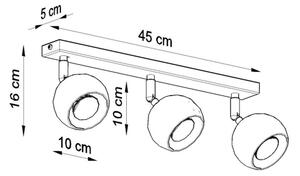 Sollux SL.0445 - Stropní bodové svítidlo OCULARE 3xGU10/10W/230V