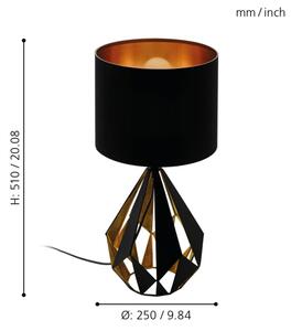 Eglo 43077 - Stolní lampa CARLTON 1xE27/60W/230V