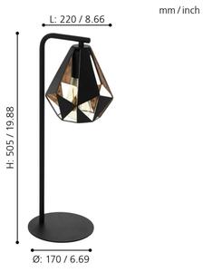 Eglo 43058 - Stolní lampa CARLTON 1xE27/60W/230V