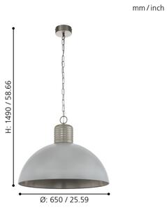 Eglo 49757 - Lustr na řetězu COLDRIDGE 1xE27/60W/230V