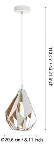 Eglo 43001 - Lustr na lanku CARLTON 1xE27/60W/230V