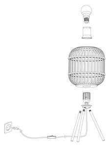 Eglo 43218 - Stolní lampa BORDESLEY 1xE27/28W/230V