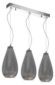 Lustr na lanku PETRA 3xE27/60W/230V šedá