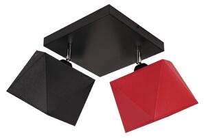 Přisazený lustr DIAMENT 2xE27/60W/230V černočervená