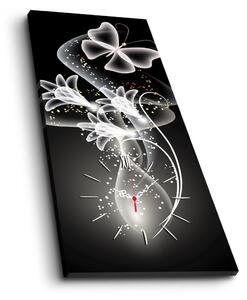 Hanah Home Obrazové nástěnné hodiny Motýl 30x70 cm vícebarevné