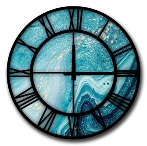 Hanah Home Nástěnné hodiny Oceán 50 cm modré