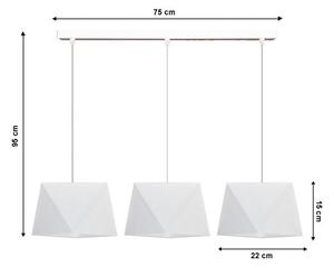 Lustr na lanku DIAMENT 3xE27/60W/230V bílá