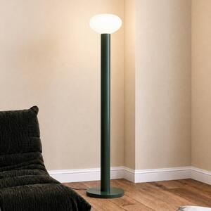 ALDEX Stojací lampa Flo, zelená, výška 138 cm, 1 žárovka, sklo, Zelená, Obývací pokoj / jídelna, kov, Design