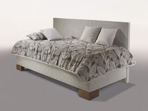 Čalouněná postel s úložným prostorem QUATRO 90x200 s dlouhým čelem s roštem ND 4, s matrací CONTINENTAL