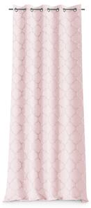 AmeliaHome Záclona Delva Pleat růžová, 140 x 250 cm