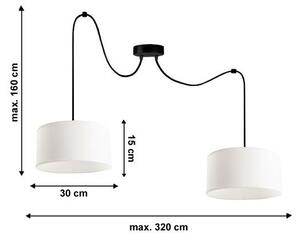 Lustr na lanku TUZ 2xE27/60W/230V pavouk