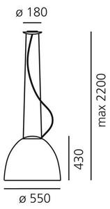 Artemide AR A242100 - Lustr na lanku NUR 1xE27/205W/230V