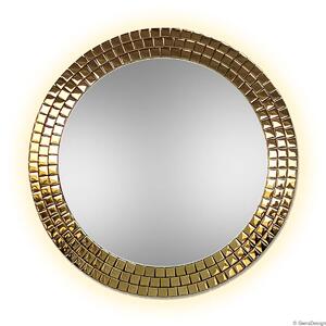 GieraDesign Zrcadlo Aurora gold LED Rozměr: Ø 60 cm