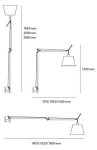 Artemide AR 0564010A+AR 0780030A+AR 0779010A - Stojací lampa 1xE27/150W/230V