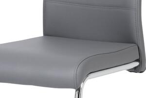 Jídelní židle koženka šedá