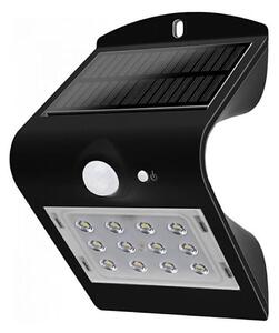 LED Solární nástěnné svítidlo se senzorem LED/1.5W/3,7V IP65 černá