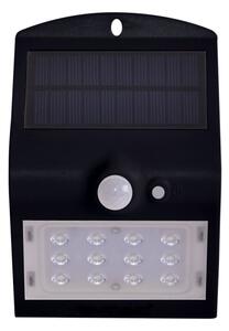 LED Solární nástěnné svítidlo se senzorem LED/1.5W/3,7V IP65 černá