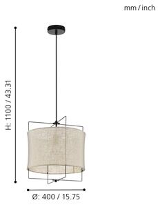 Eglo 79644 - Lustr na lanku BRIDEKIRK 1xE27/40W/230V
