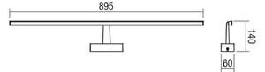 Redo 01-1678 - LED Koupelnové osvětlení zrcadla NEPTUNE LED/18W/230V IP44
