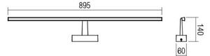 Redo 01-1678 - LED Koupelnové osvětlení zrcadla NEPTUNE LED/18W/230V IP44