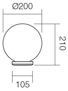 Redo 9760 - Náhradní stínidlo SFERA pr. 20 cm IP44 hnědá