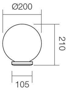 Redo 9761 - Náhradní stínidlo SFERA pr. 20 cm IP44 bílá
