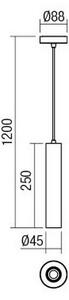 Redo 01-1659 - Lustr na lanku GOSSIP 1xE27/42W/230V