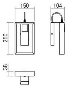 Redo 01-1663 - Nástěnné svítidlo TIMBER 1xE27/42W/230V
