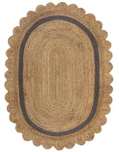 Flair Rugs koberce Kusový koberec Grace Jute Natural/Grey ovál ROZMĚR: 80x230 ovál