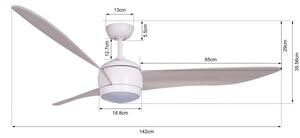 Lucci air 512911 - LED Stropní ventilátor AIRFUSION LED/20W/230V dřevo/bílá + DO